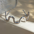 Stainless Steel Wave Shape Bracelet - Charming Charlie