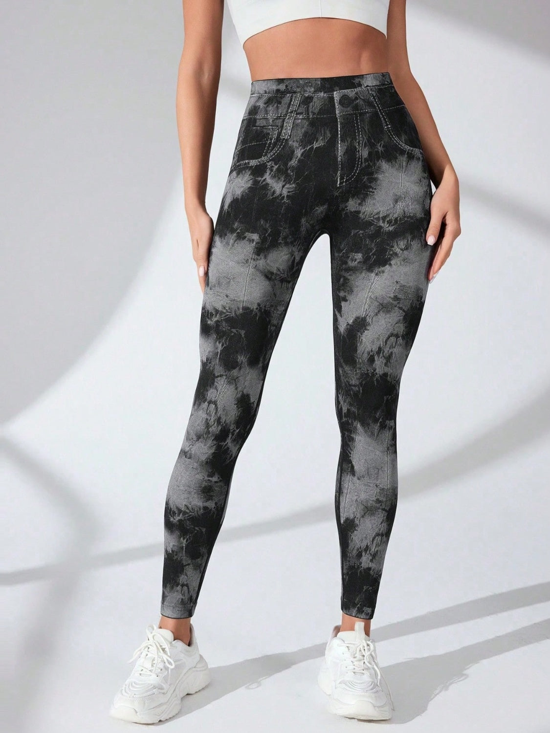 Tie-Dye High Waist Active Leggings - Charming Charlie
