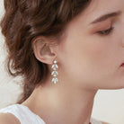 925 Sterling Silver Moissanite Leaf Earrings - Charming Charlie