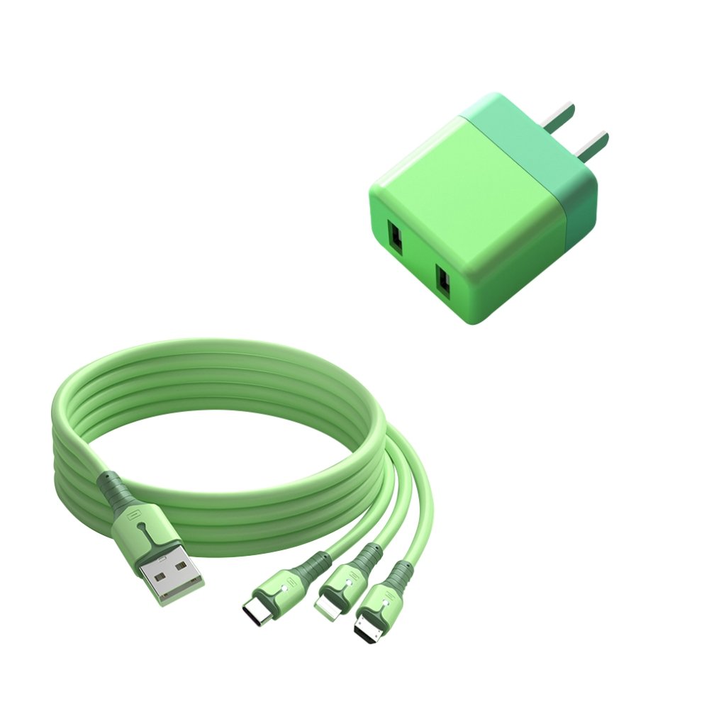 Green Fast-Charging Charger - Multitasky