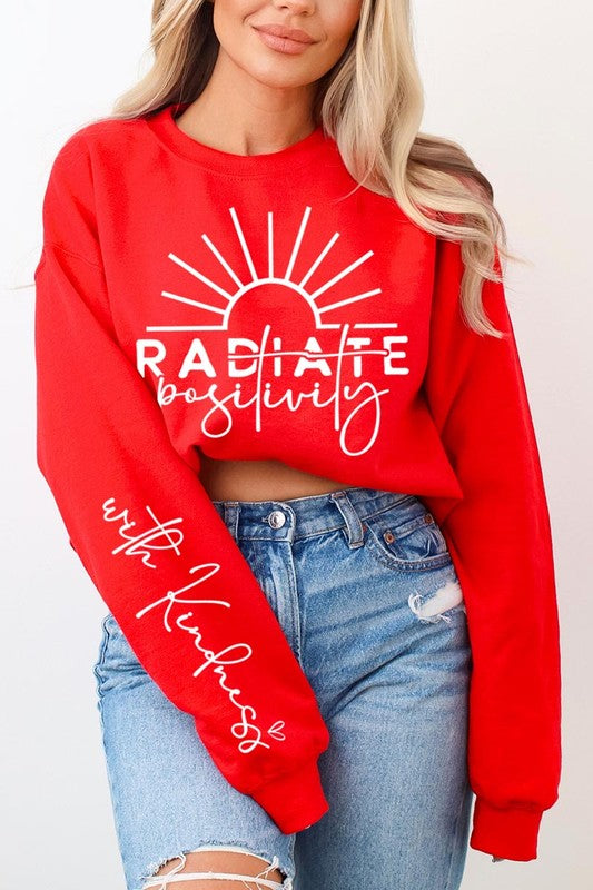 Radiate positivity Graphic Sweatshirts - Charming Charlie