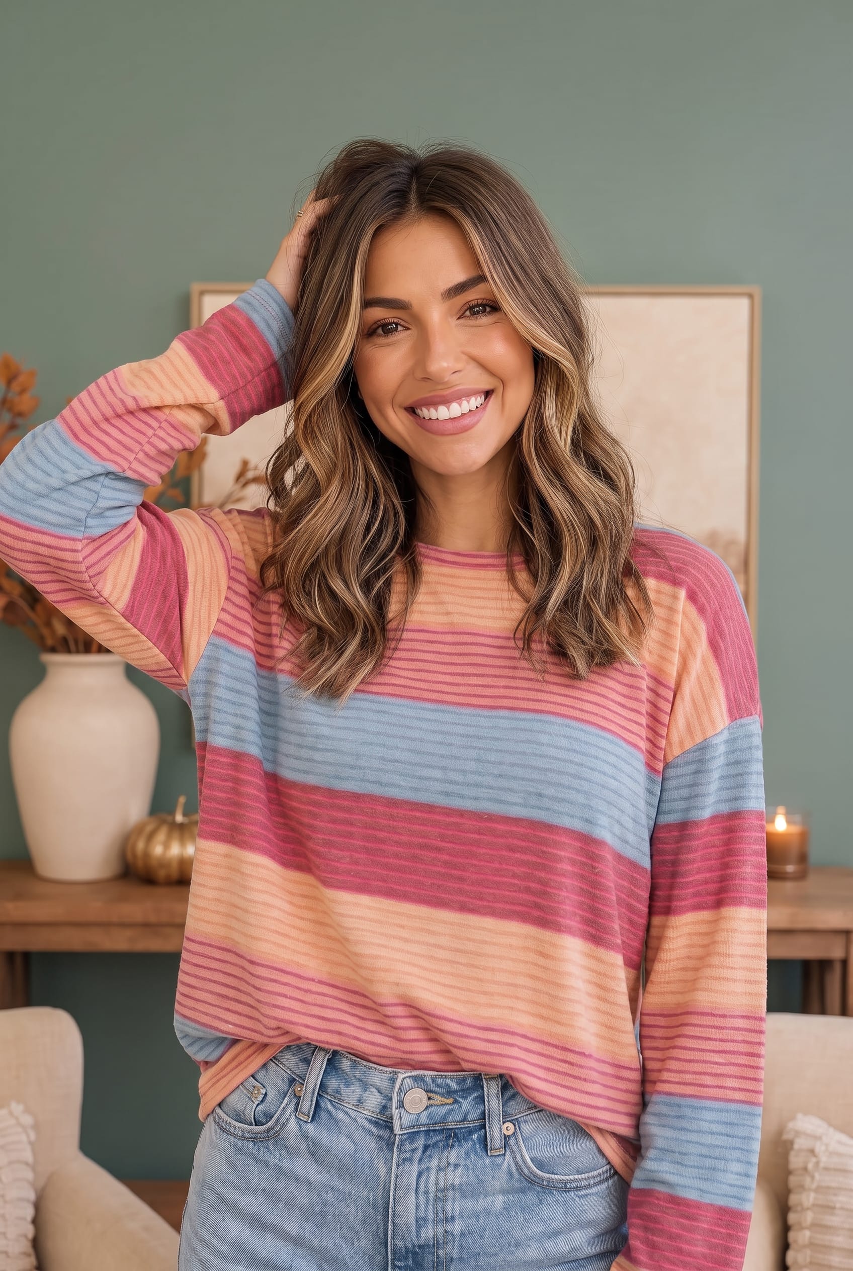 Sunny Stripes Long Sleeve Knit Top - Charming Charlie