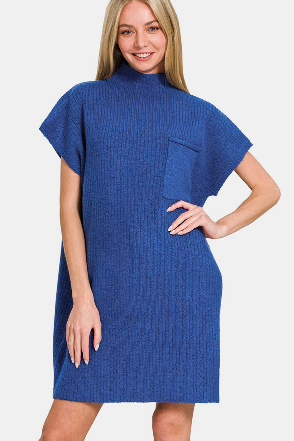Sample Zenana Short Sleeve Sweater Mini Dress Sample Zenana Short Sleeve Sweater Mini Dress