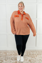 Can't Imagine Why Waffle Knit Contrast Trim Top - Charming Charlie