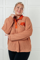 Can't Imagine Why Waffle Knit Contrast Trim Top - Charming Charlie