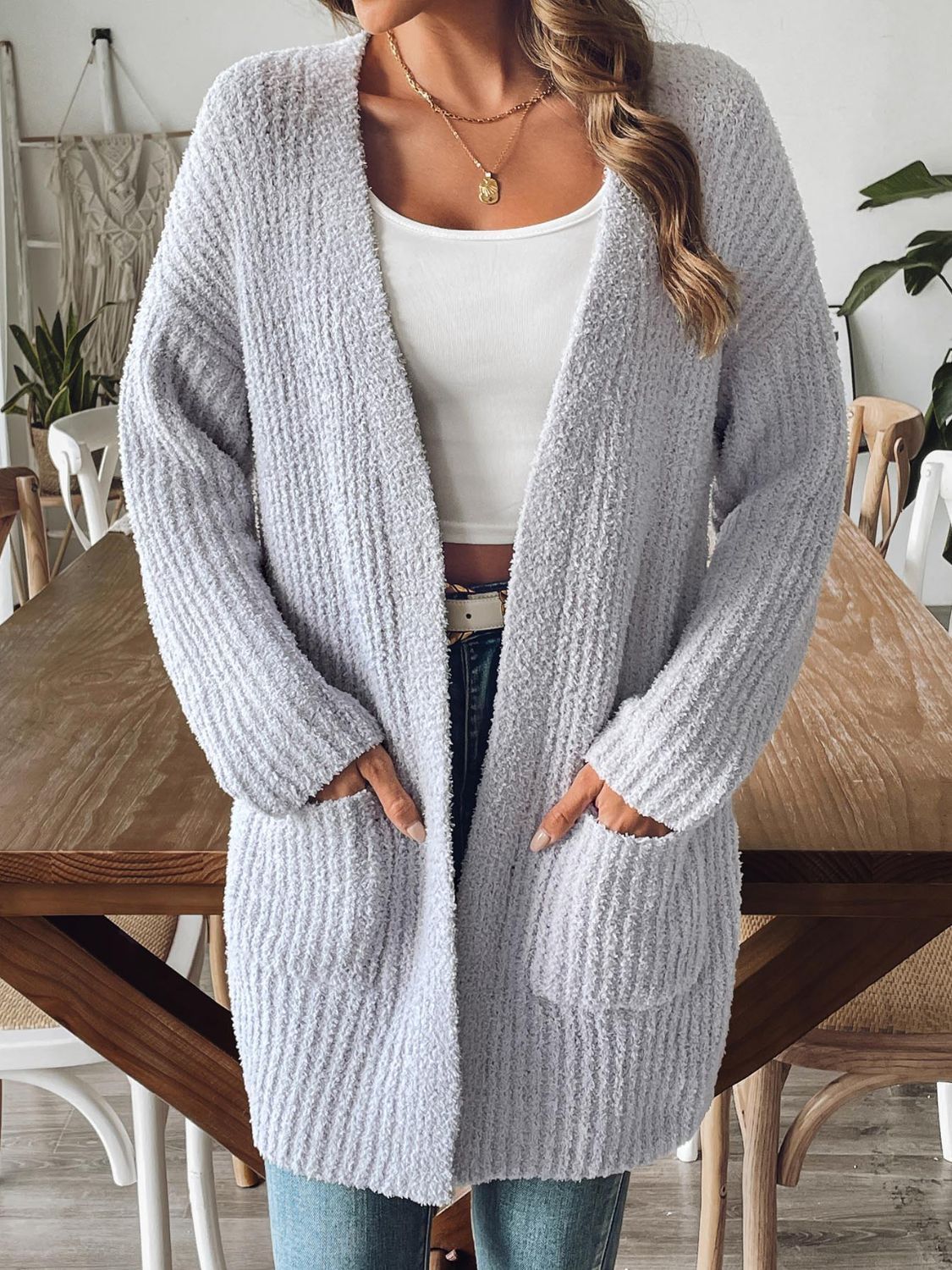 トップス LONG SLLEVE LOUNGE CARDIGAN 3 Women'S 3 Piece Knit Lounge Set Long Sleeve Cardigan Sleeveless