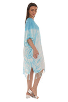 Tie Dye Caftan With V-neck & Tassels - Shoreline Wear, Inc.