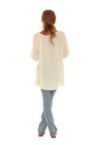 Tie-Dye Three-Quarters Sleeve Keyhole-Front Tunic - Shoreline Wear, Inc.