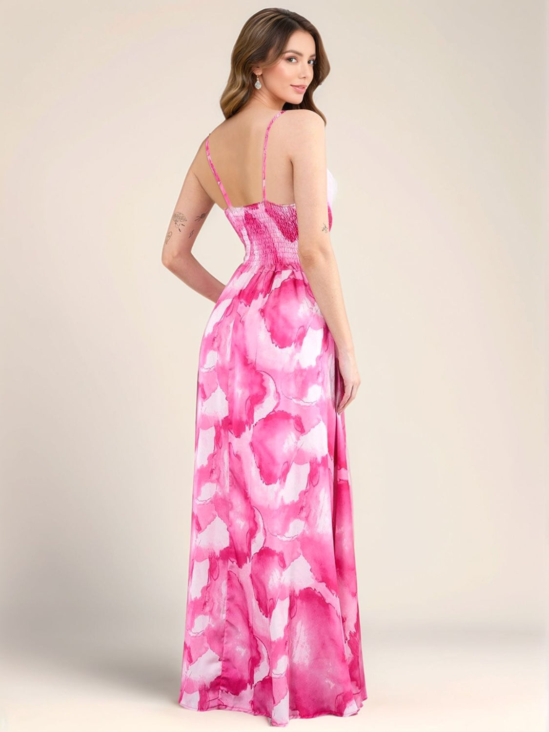 Smocked Back Tie-Dye Maxi Cami Dress – Charming Charlie