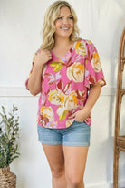 Floral Muse V Neck Blouse - Charming Charlie