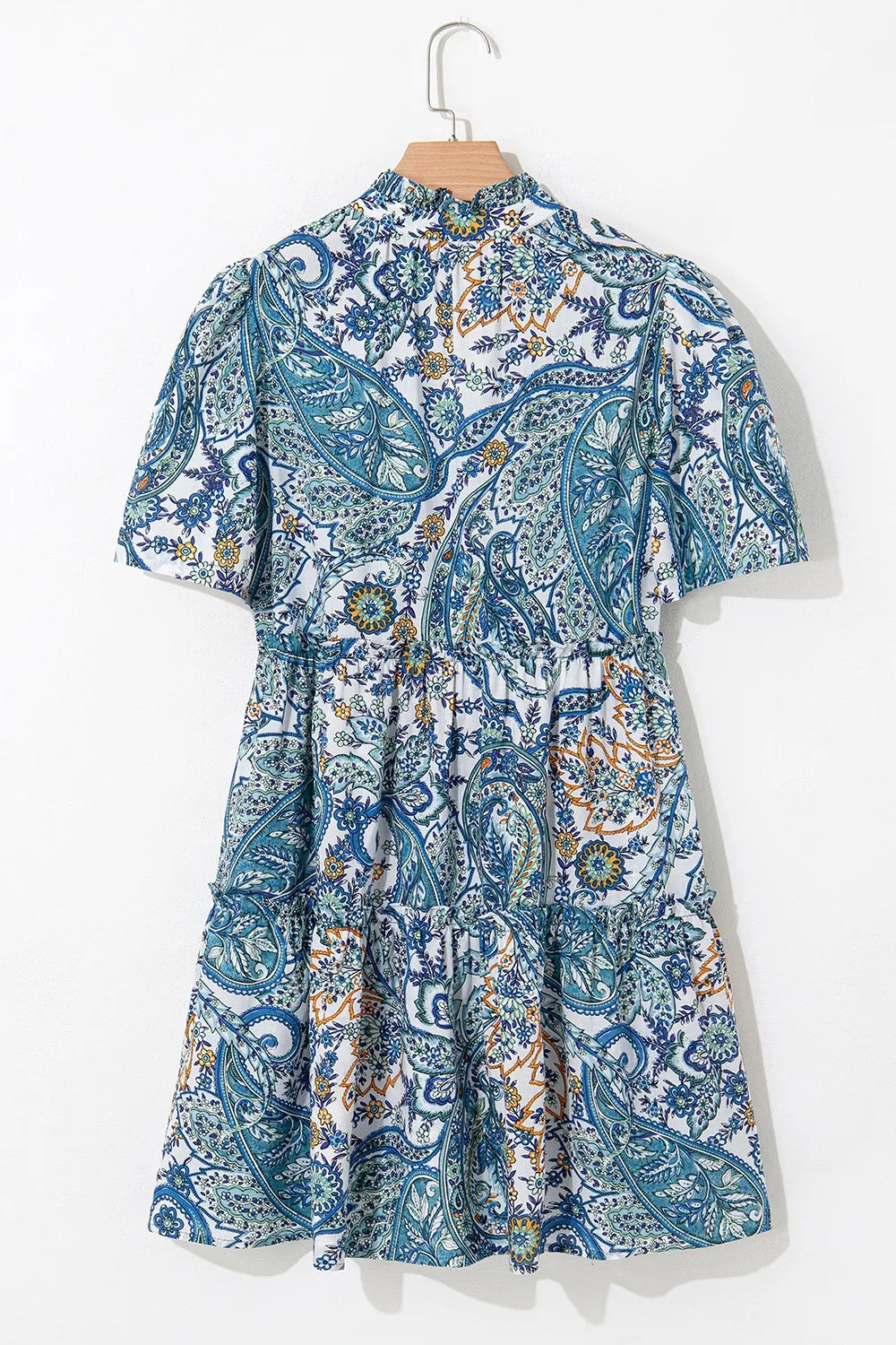 blue paisley mini dress Meri Mini Dress in Blue Paisley main image 0