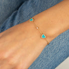  Pavé Multi Heart Stone Bracelet - Adina's Jewels