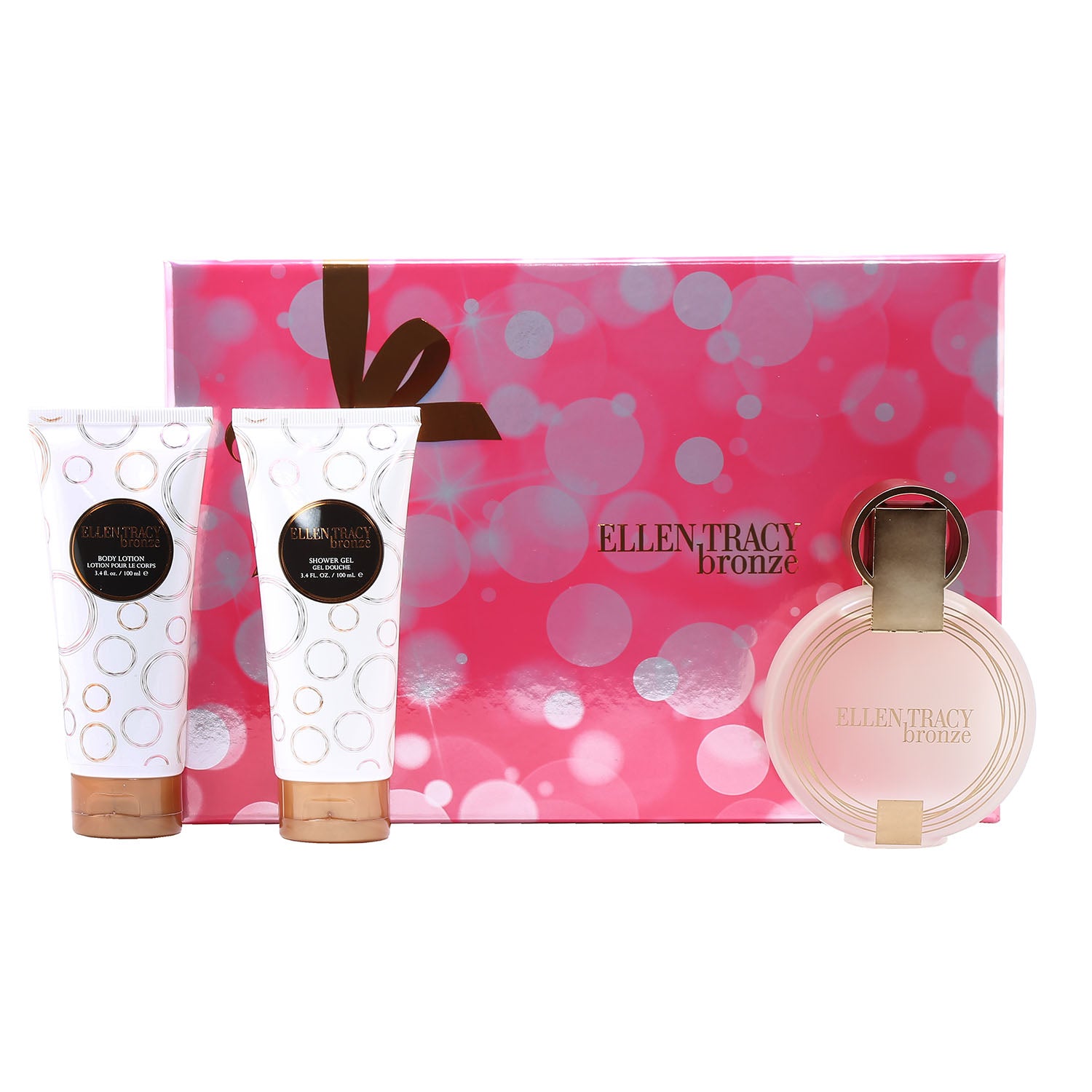 ELLEN TRACY BRONZE LADIES SET OZ EDP/ OZ BODY LOTION/