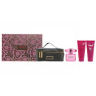VERSACE BRIGHT CRYSTAL ABSOLU SET 3OZ EDP SPRAY/3.4 OZ BODY LOTION/3.4 OZ SHOWER GEL/BAG - Charming Charlie