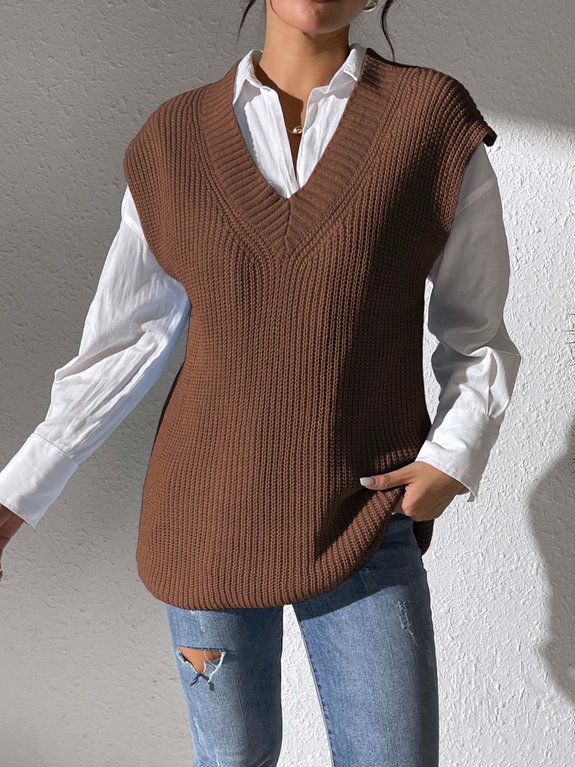 V-Neck Sweater Vest – Charming Charlie