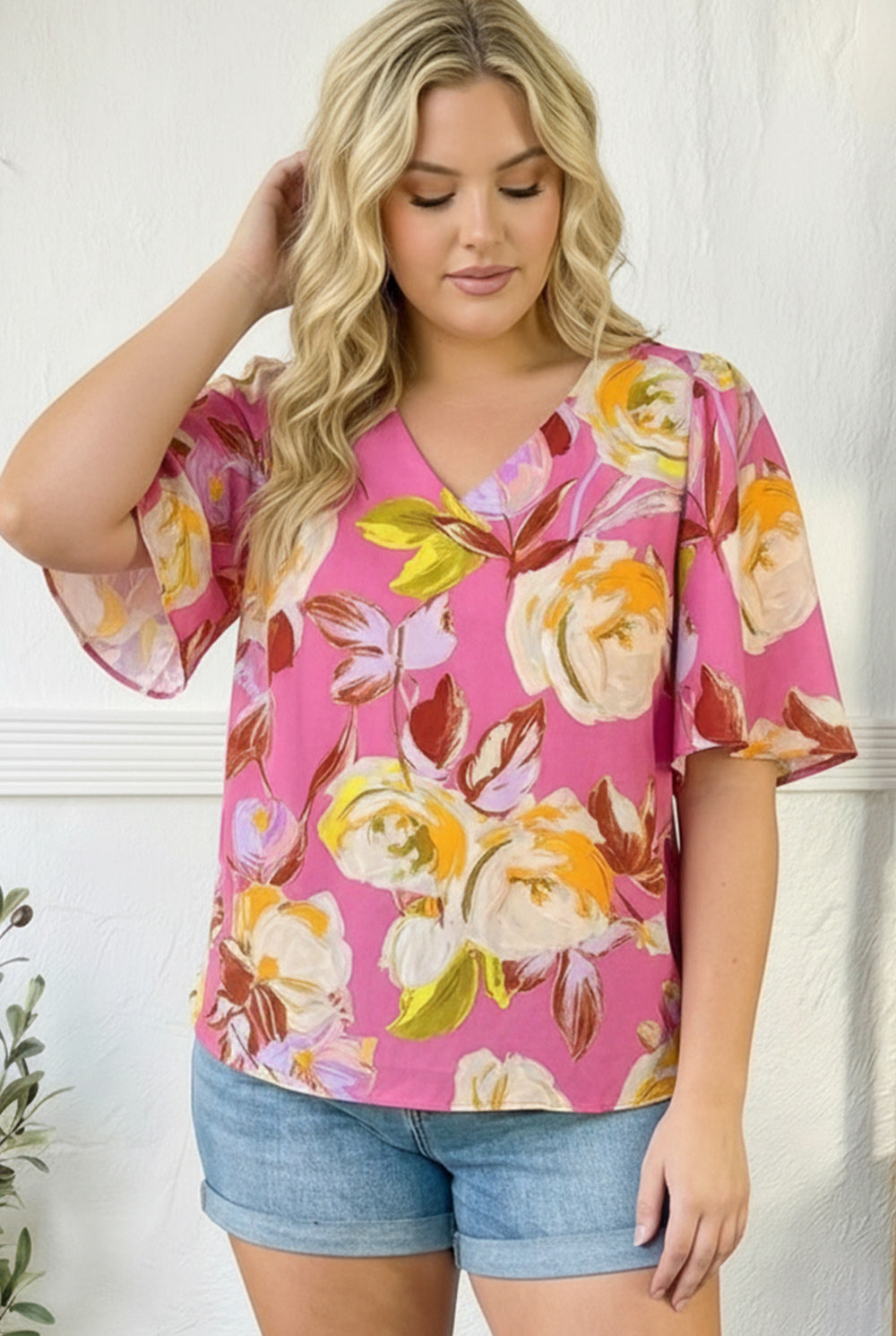 Floral Muse V Neck Blouse - Charming Charlie