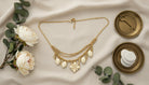 Ivory Cluster & Gold Chain Necklace - Charming Charlie