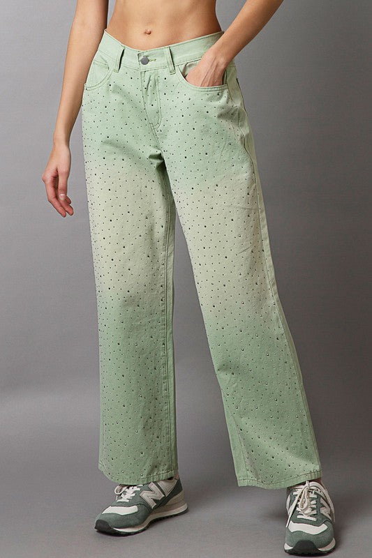 POL Embellishments Gradient Wide Leg Pants - Charming Charlie