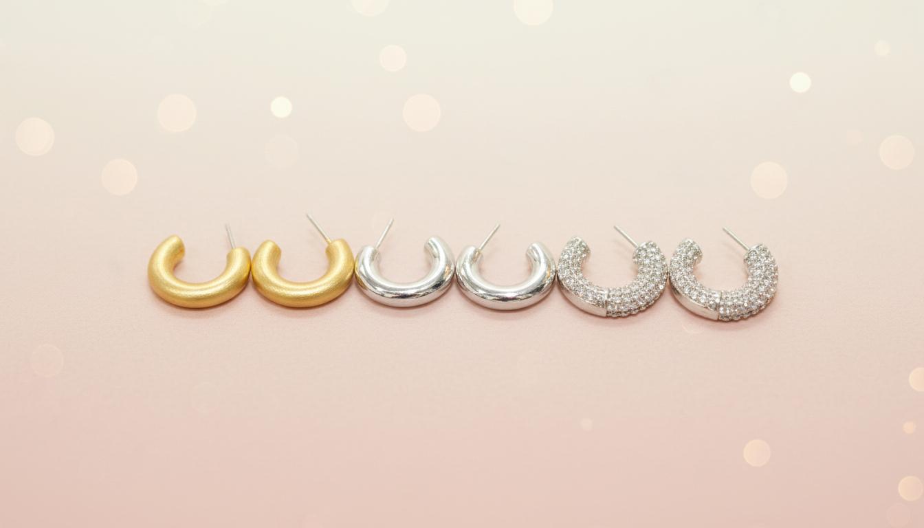 Chunky Hoop Earring Trio - Charming Charlie