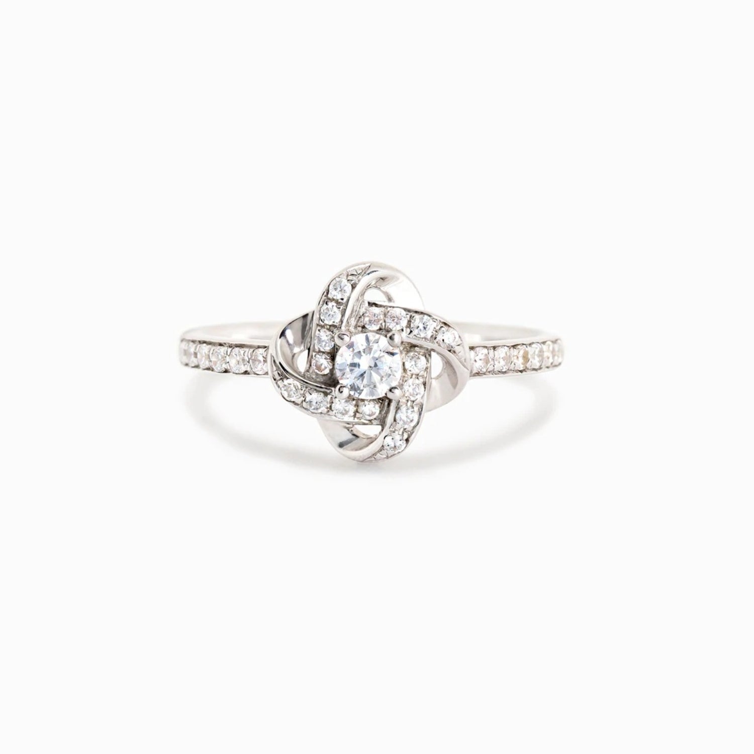 925 Sterling Silver Inlaid Zircon Ring - Charming Charlie