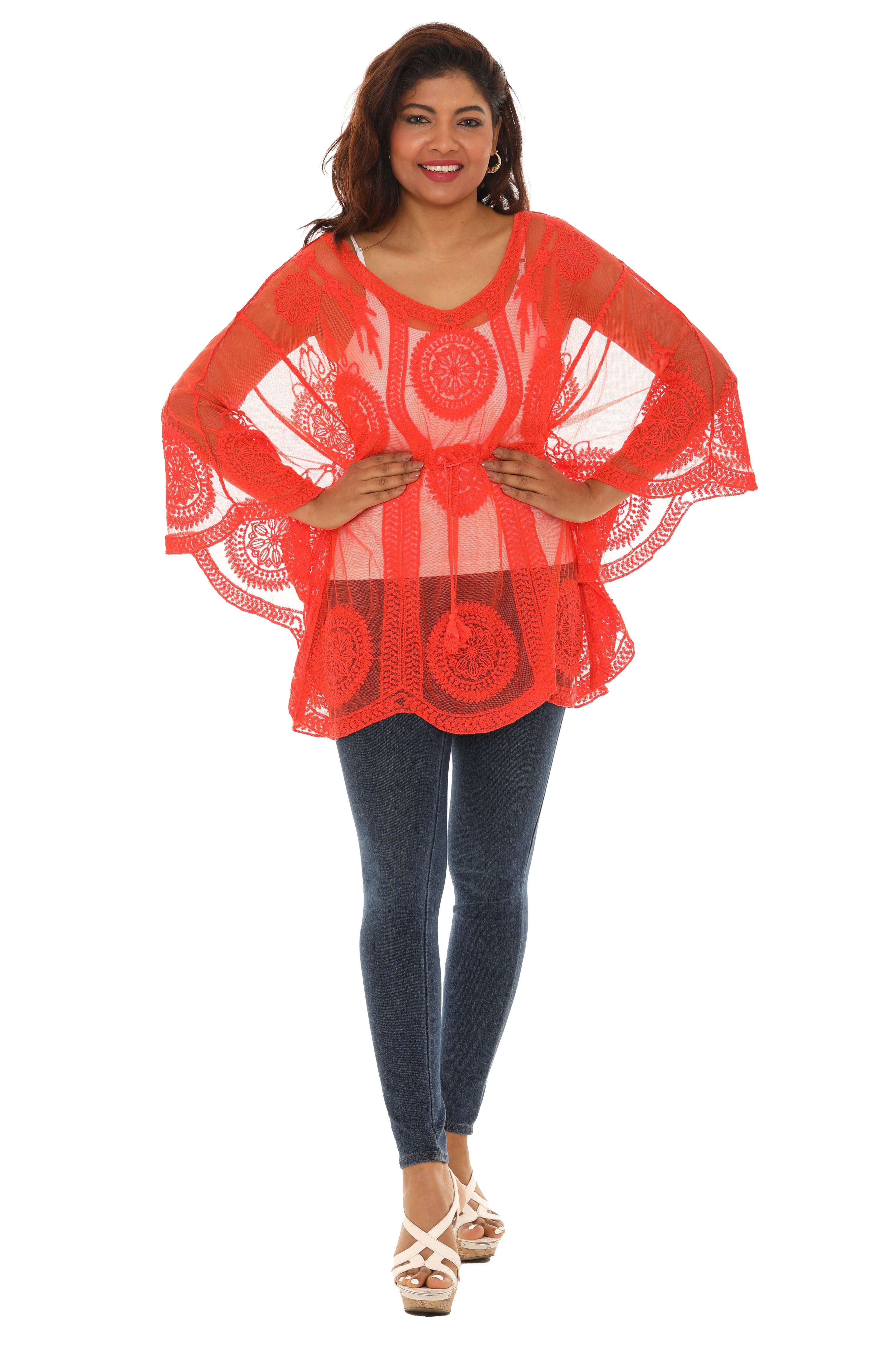 Mesh Tunic with Floral Pattern - Charming Charlie
