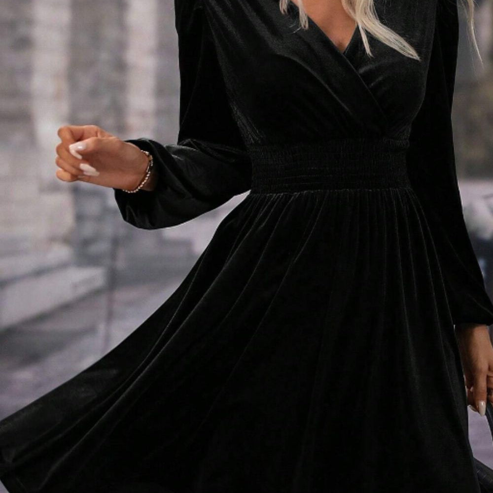 Surplice Long Sleeve Velvet Dress Charming Charlie Surplice Long Sleeve Velvet Dress Charming Charlie