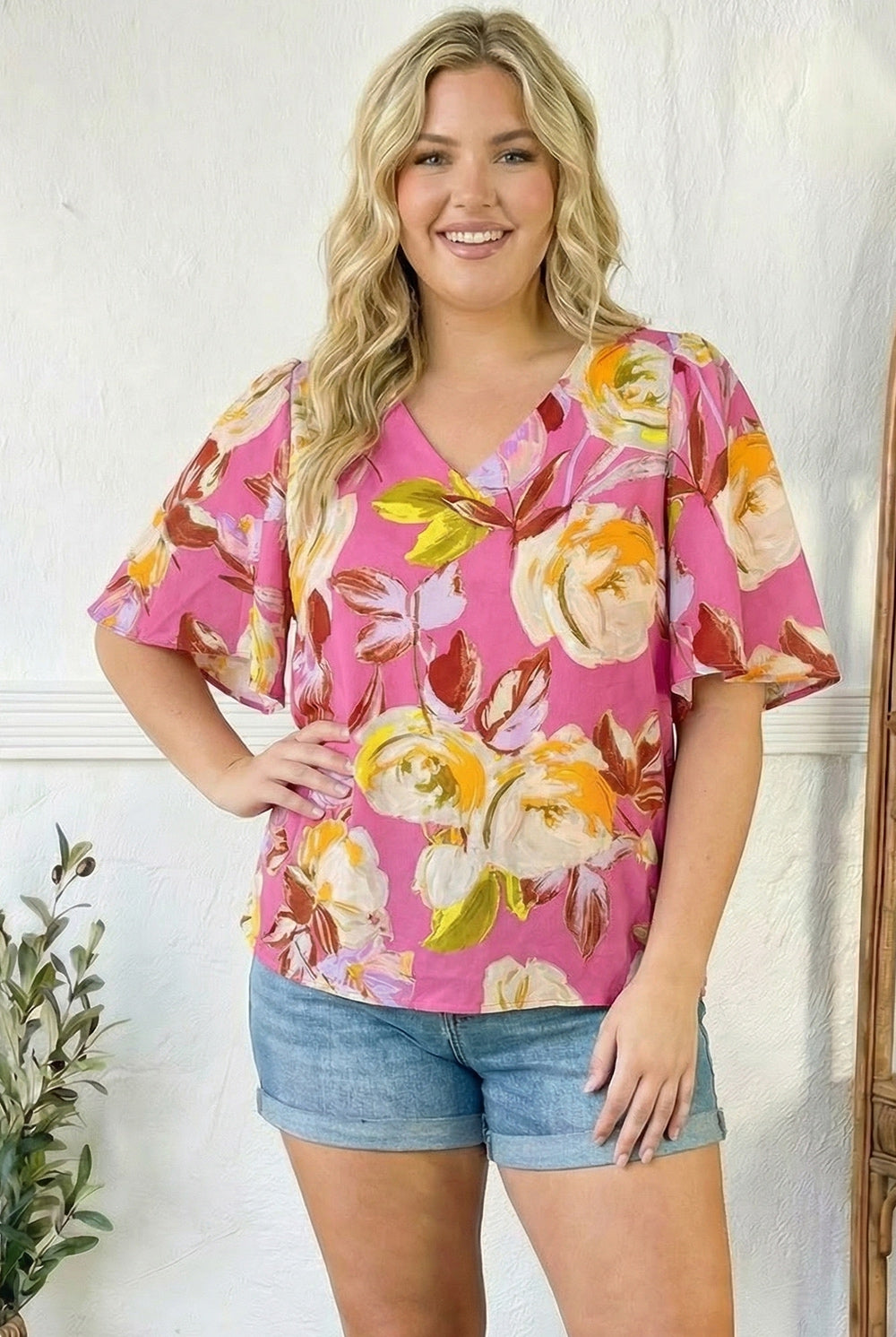 Floral Muse V Neck Blouse - Charming Charlie