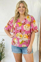 Floral Muse V Neck Blouse - Charming Charlie