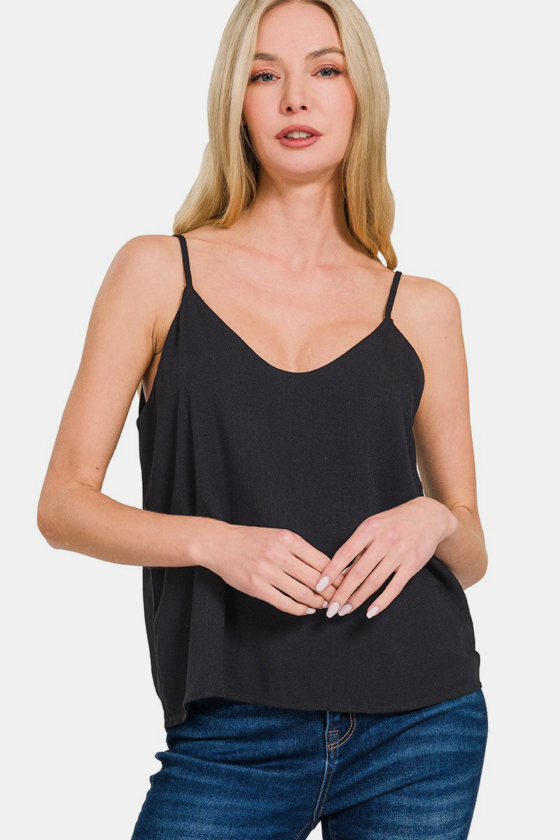 Zenana Two Layered Spaghetti Strap Cami - Charming Charlie