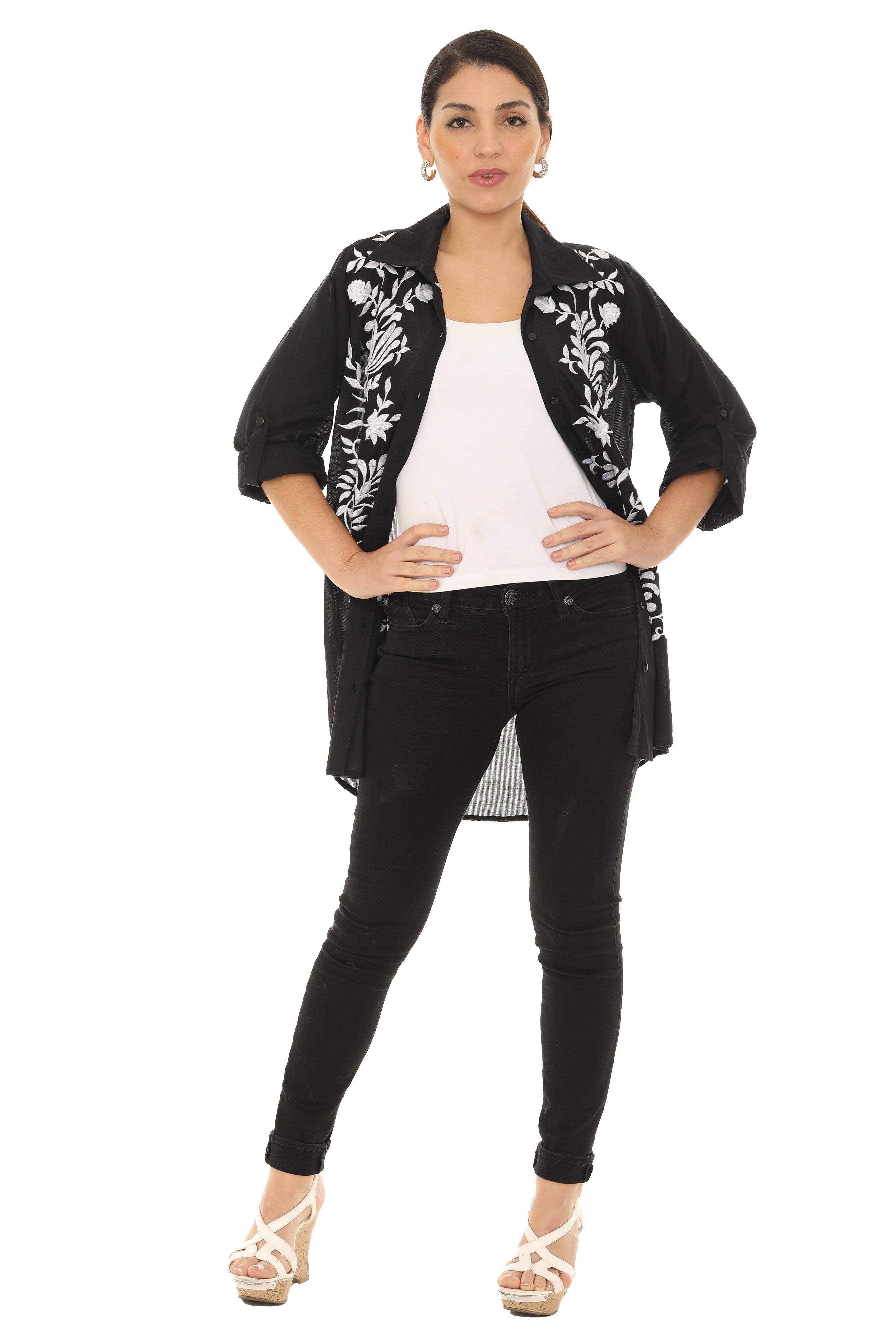 Embroidered Button-up Shirt - Shoreline Wear, Inc.