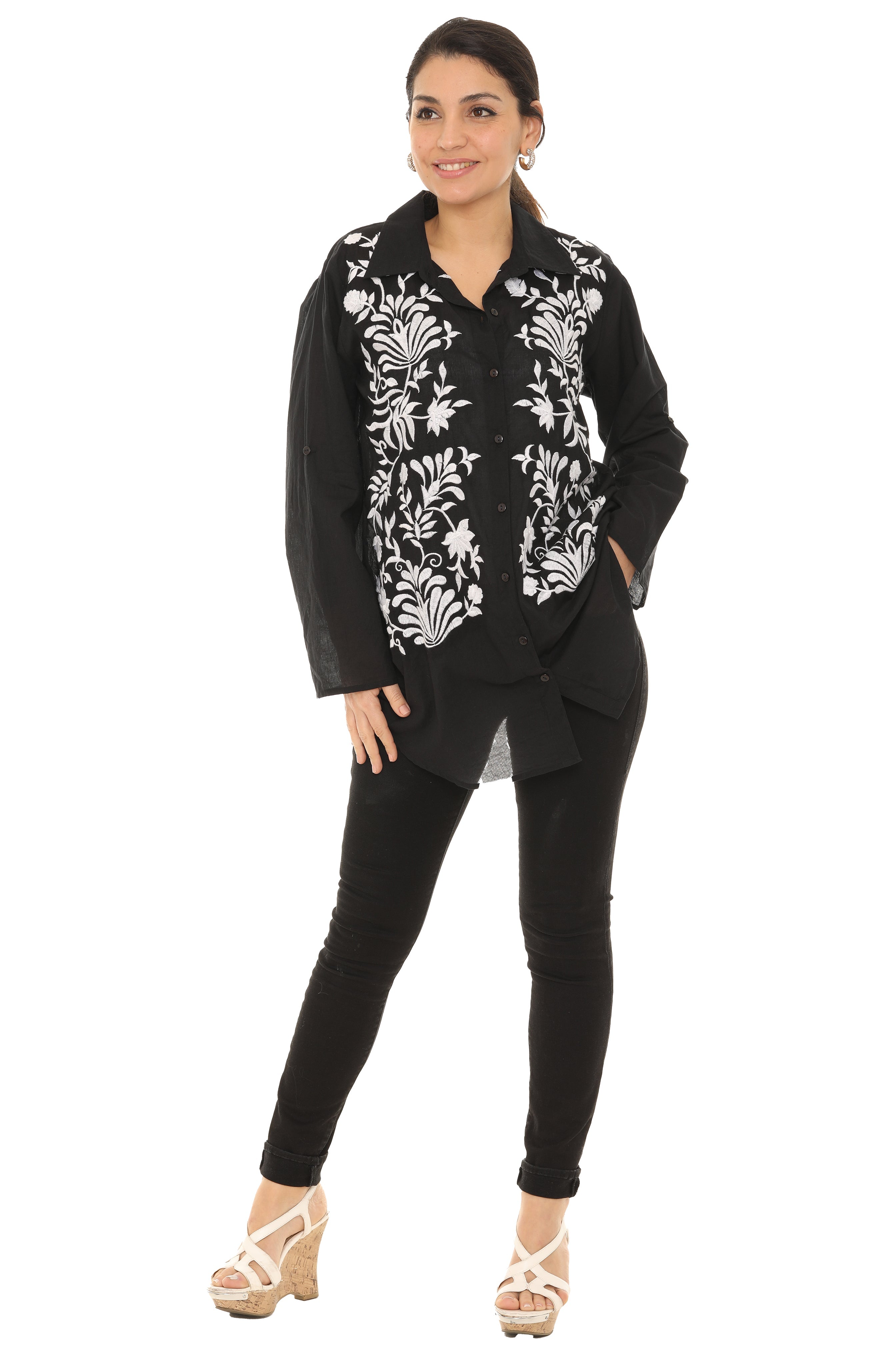 Embroidered Button-up Shirt - Shoreline Wear, Inc.