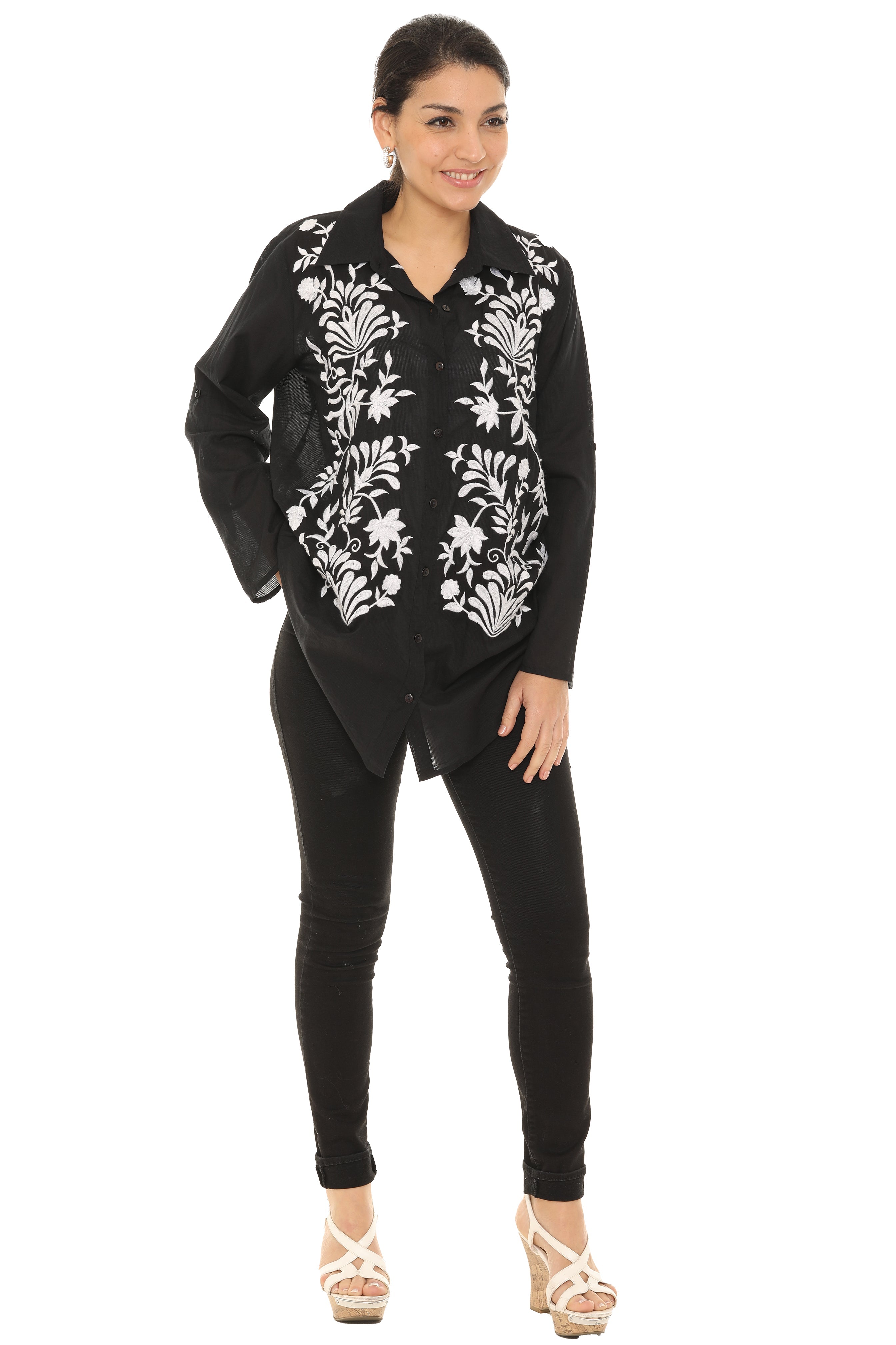 Embroidered Button-up Shirt - Shoreline Wear, Inc.
