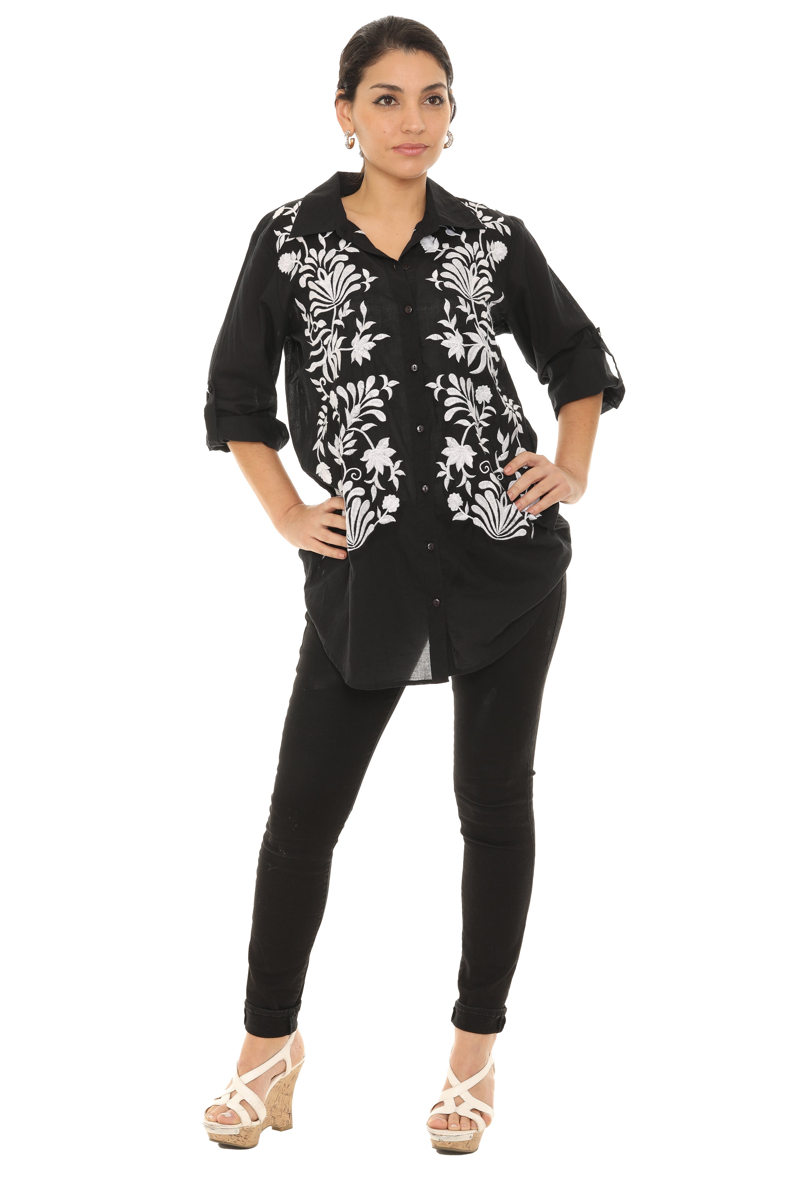 Embroidered Button-up Shirt - Shoreline Wear, Inc.