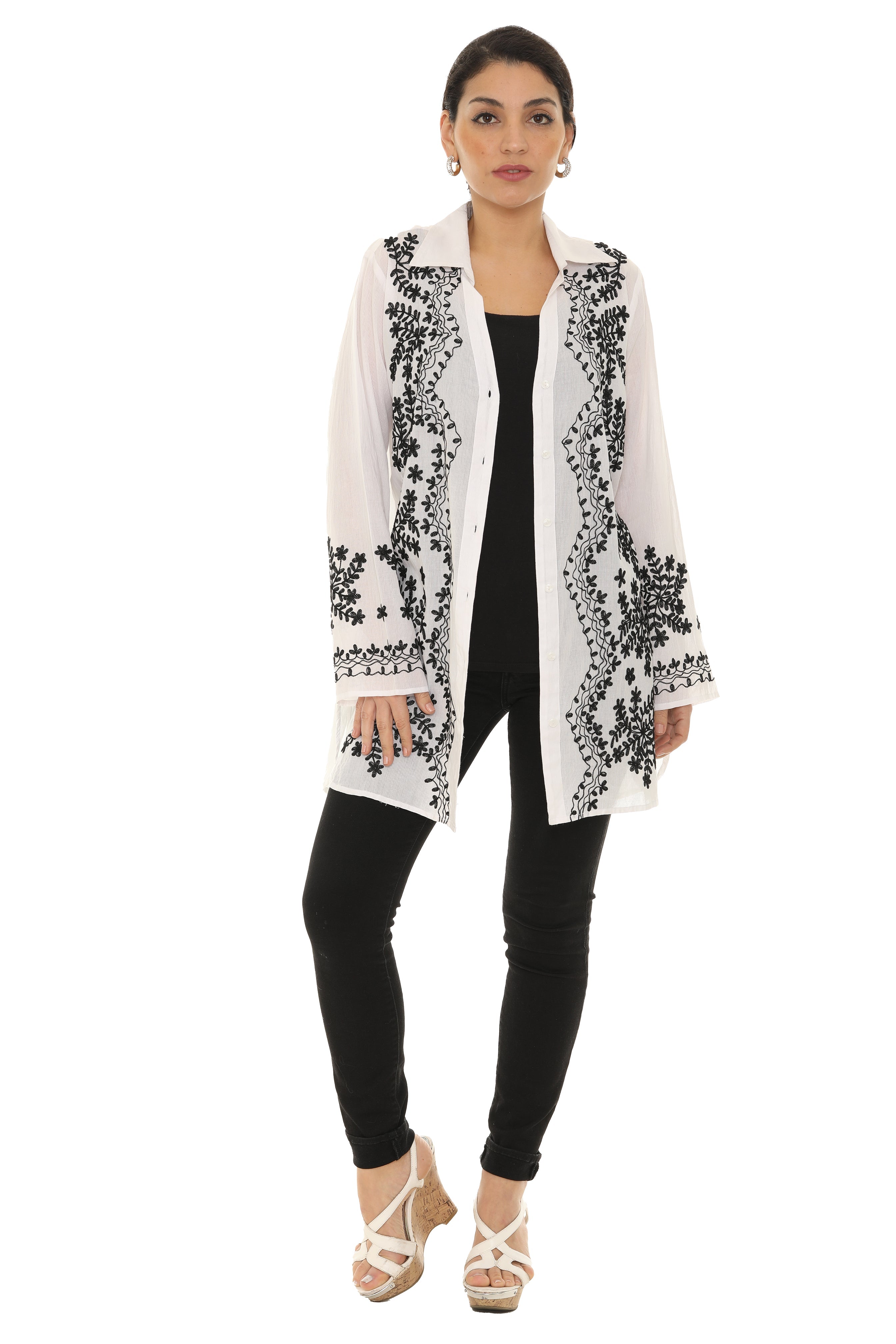 Embroidered Button-up Shirt - Shoreline Wear, Inc.