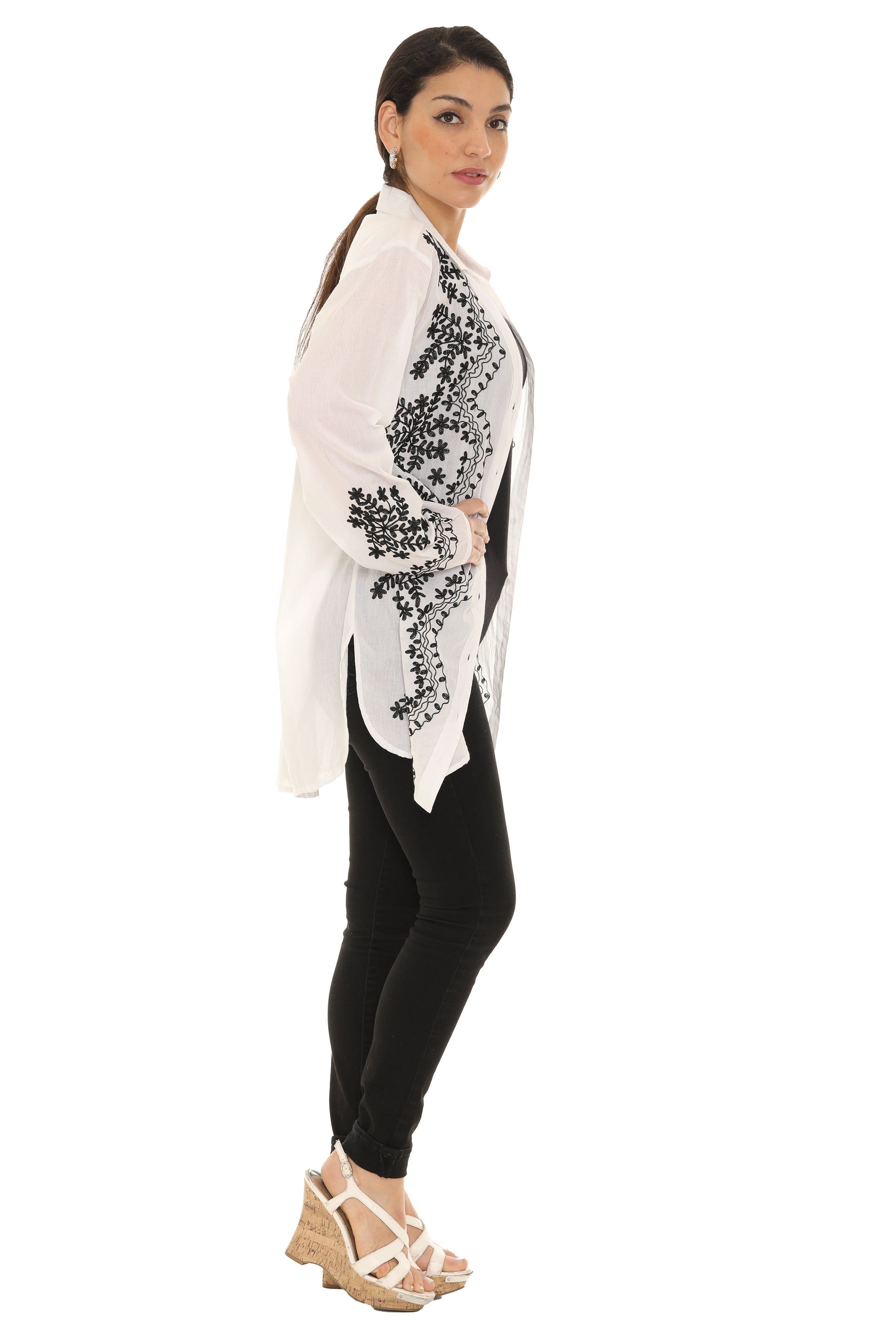 Embroidered Button-up Shirt - Shoreline Wear, Inc.