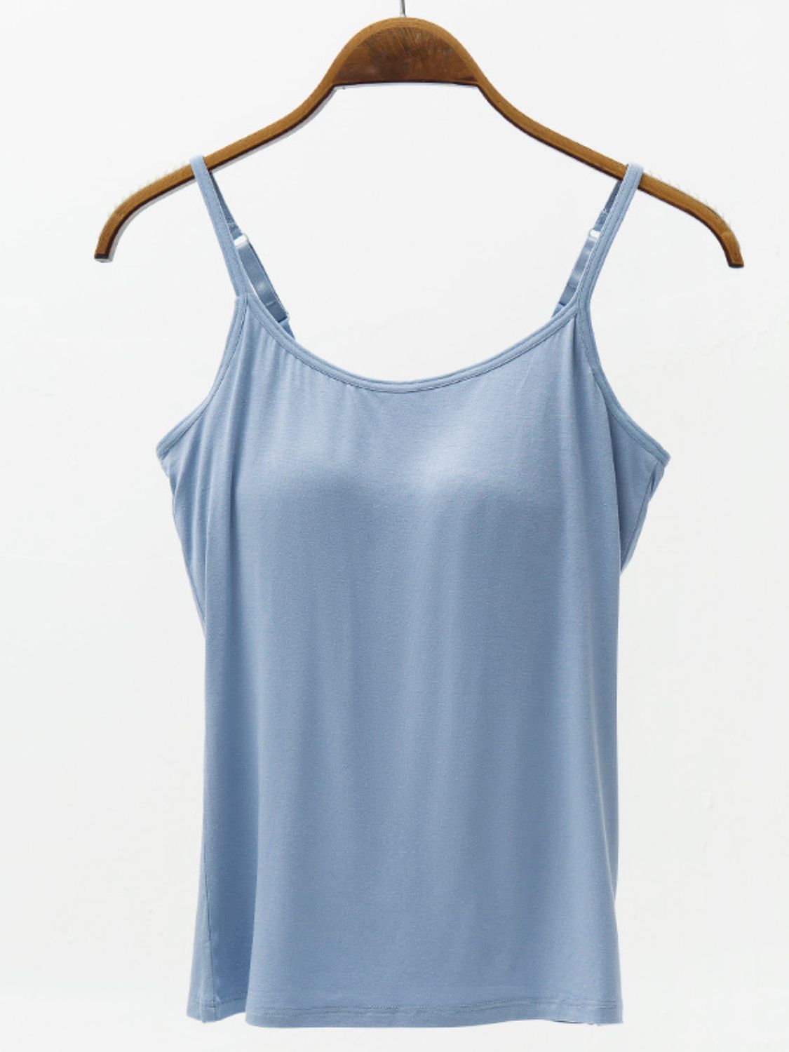 Full Size Adjustable Strap Modal Cami with Bra - Charming Charlie