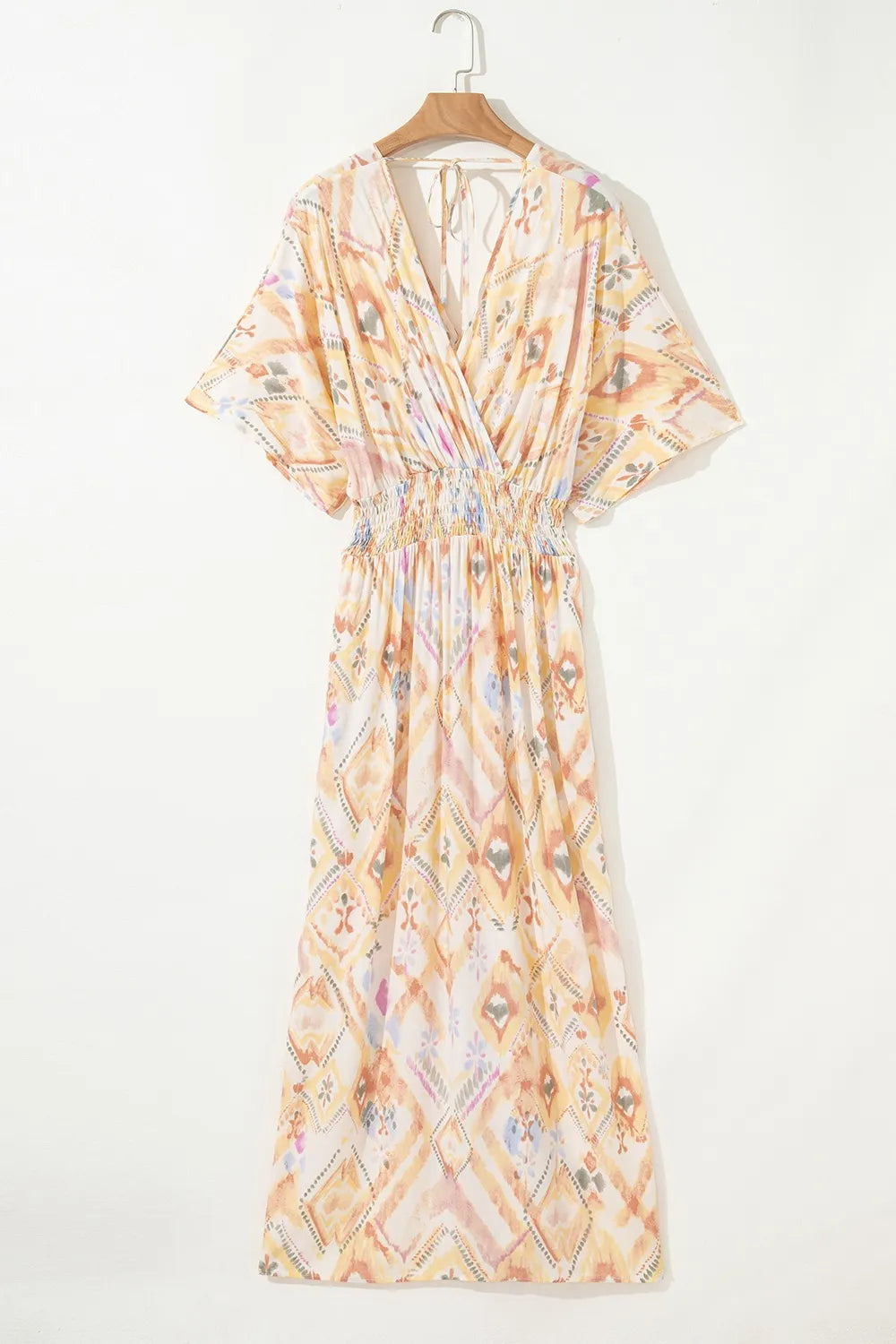charming charlie maxi dress Printed Half Sleeve Shirred High Waist Maxi Dress – Charming Charlie