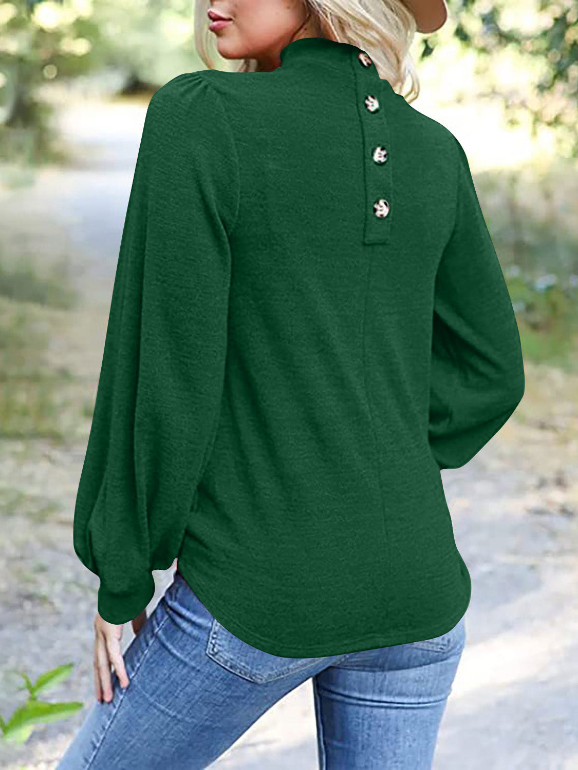 Full Size Mock Neck Long Sleeve T-Shirt – Charming Charlie
