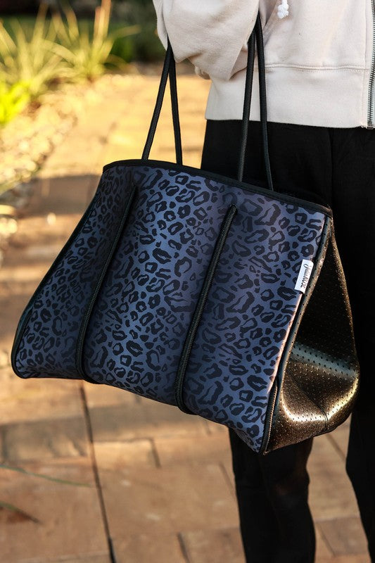 Black leopard store neoprene bag