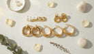 Radiant Gold Hoop & Stud Earrings Set - Charming Charlie