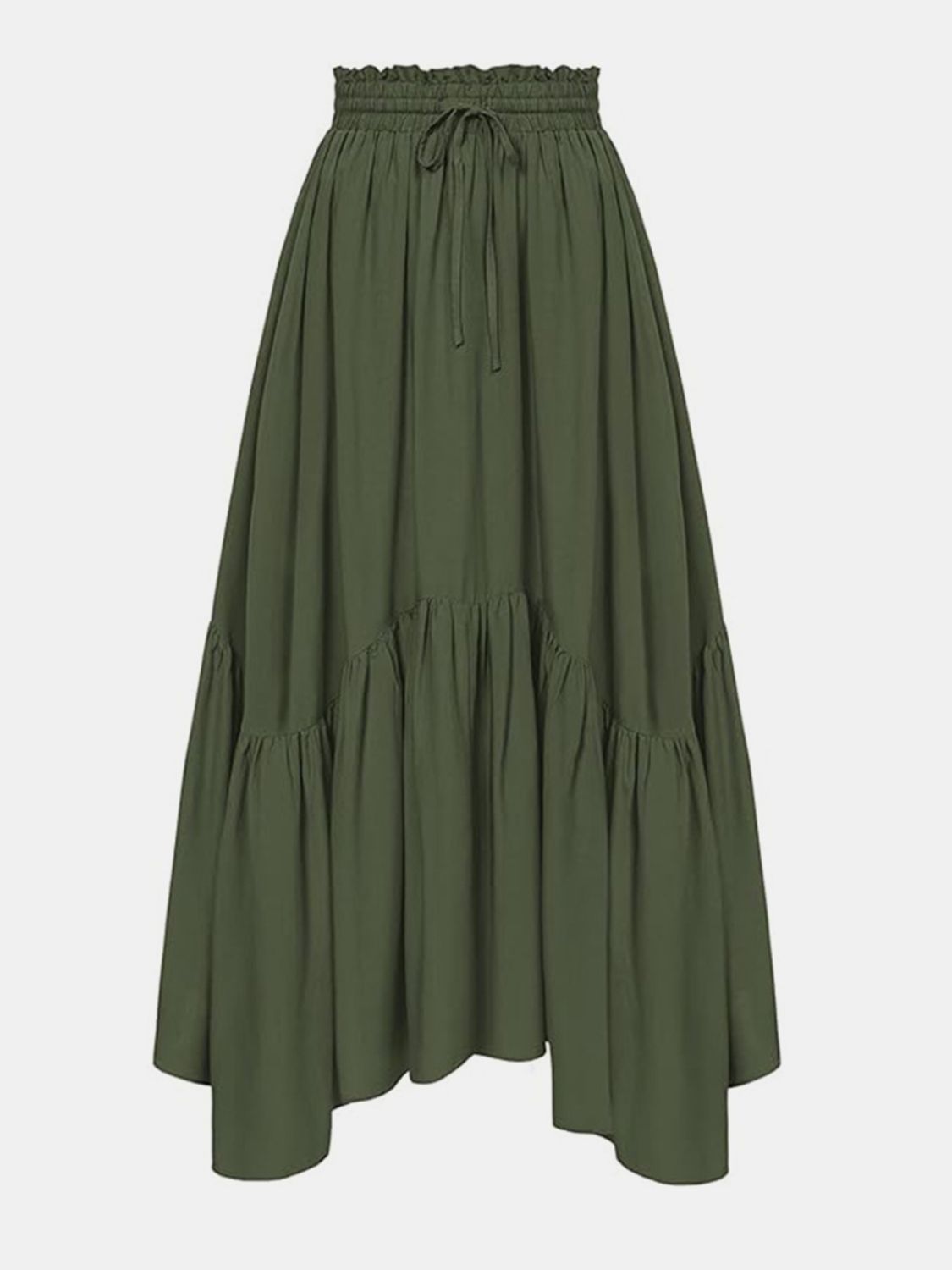 Smocked Waist Band Ruched Layered Skirt – Charming Charlie