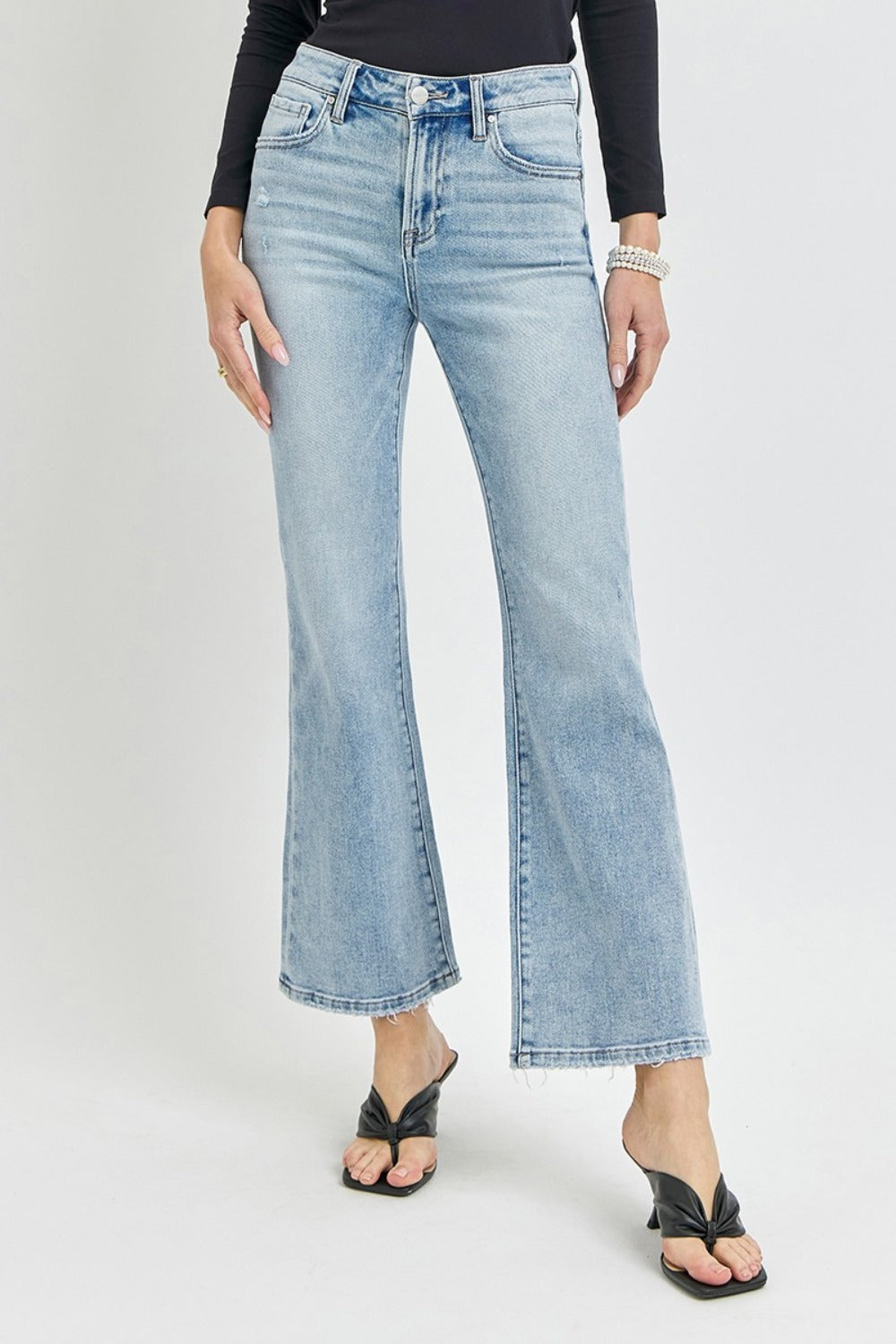 RISEN Full Size High Rise Ankle Flare Jeans - Charming Charlie