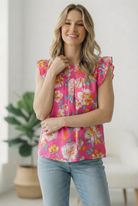 In a Tropical Daydream Pink Blouse - Charming Charlie