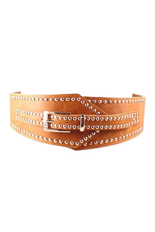 Heavy Metal Gold Stud Hardware Fashion Belt