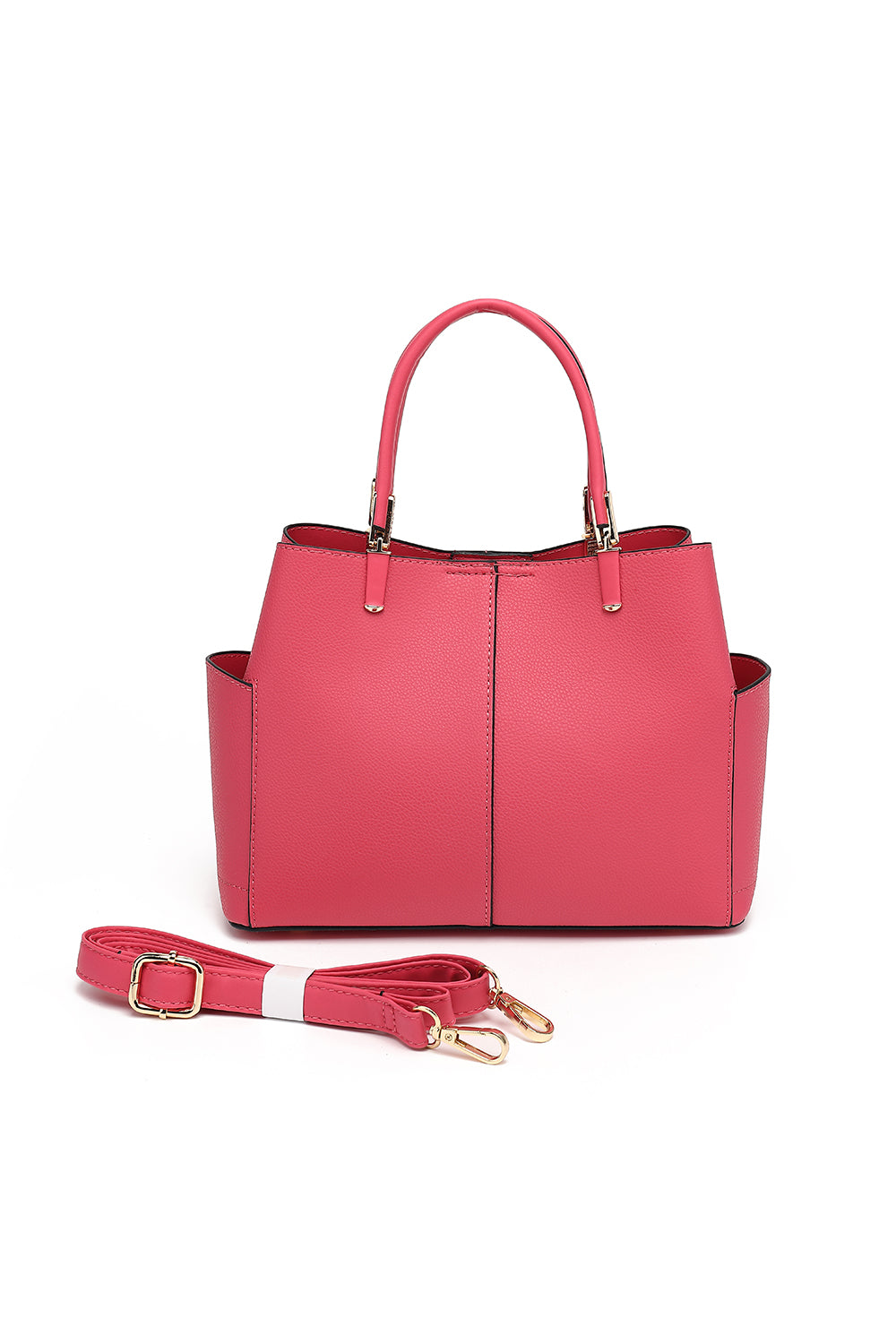 Triple Compartment Satchel with Crossbody Strap - Charming Charlie