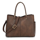 Triple Compartment Satchel with Crossbody Strap - Charming Charlie