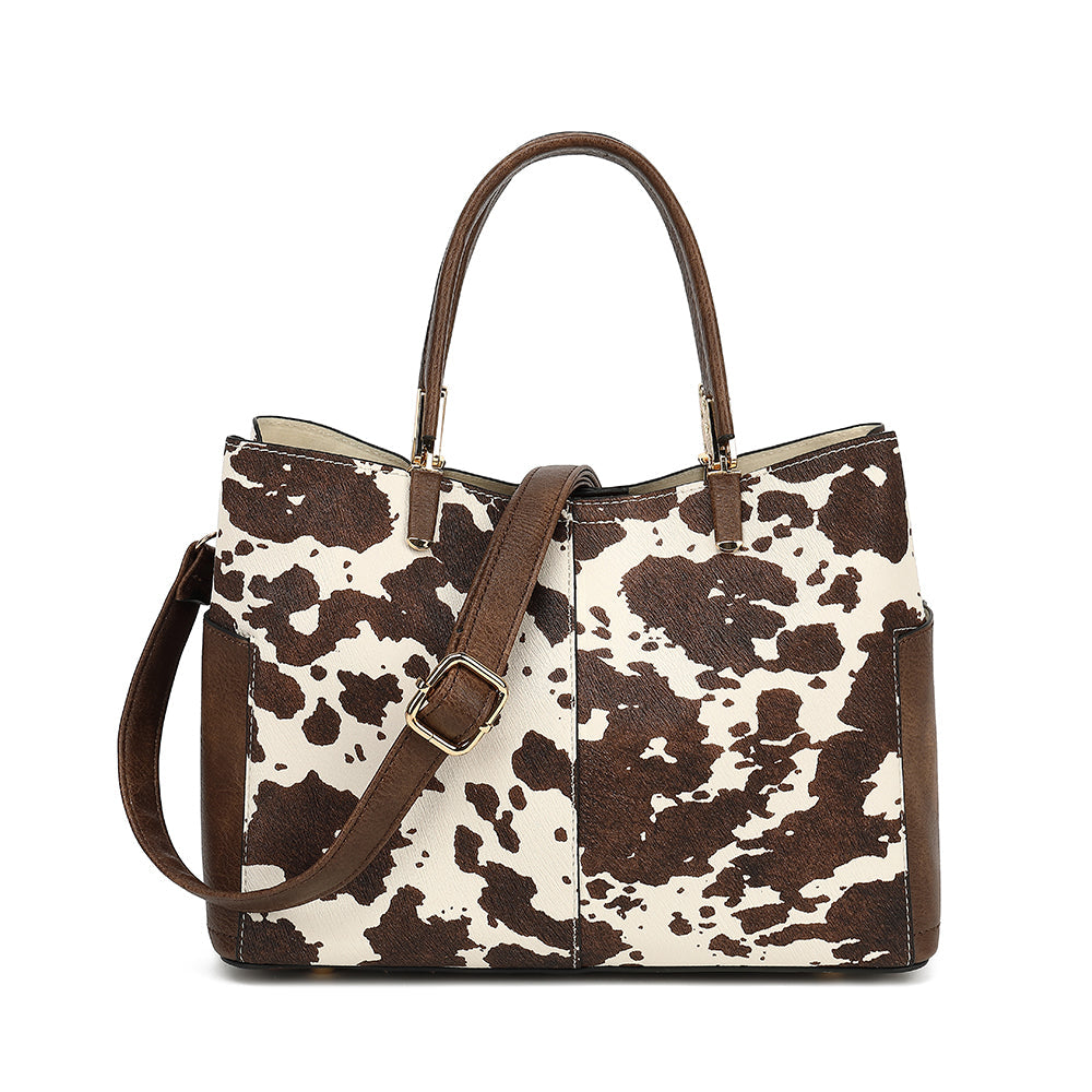 Triple Compartment Satchel with Crossbody Strap - Charming Charlie