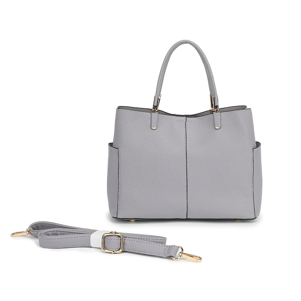 Triple Compartment Satchel with Crossbody Strap - Charming Charlie