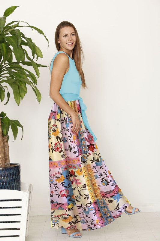 handkerchief maxi dress Sleeveless handkerchief woven skirt maxi dress Mint / M