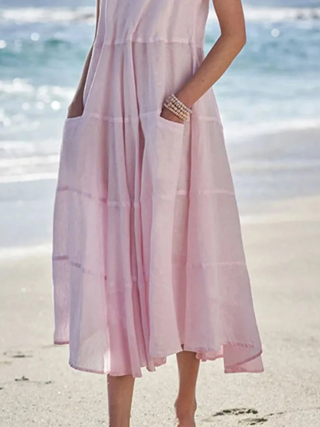 plus size tank midi dress Full Size Tank Midi Dress with Pockets Plus Size – Charming Charlie